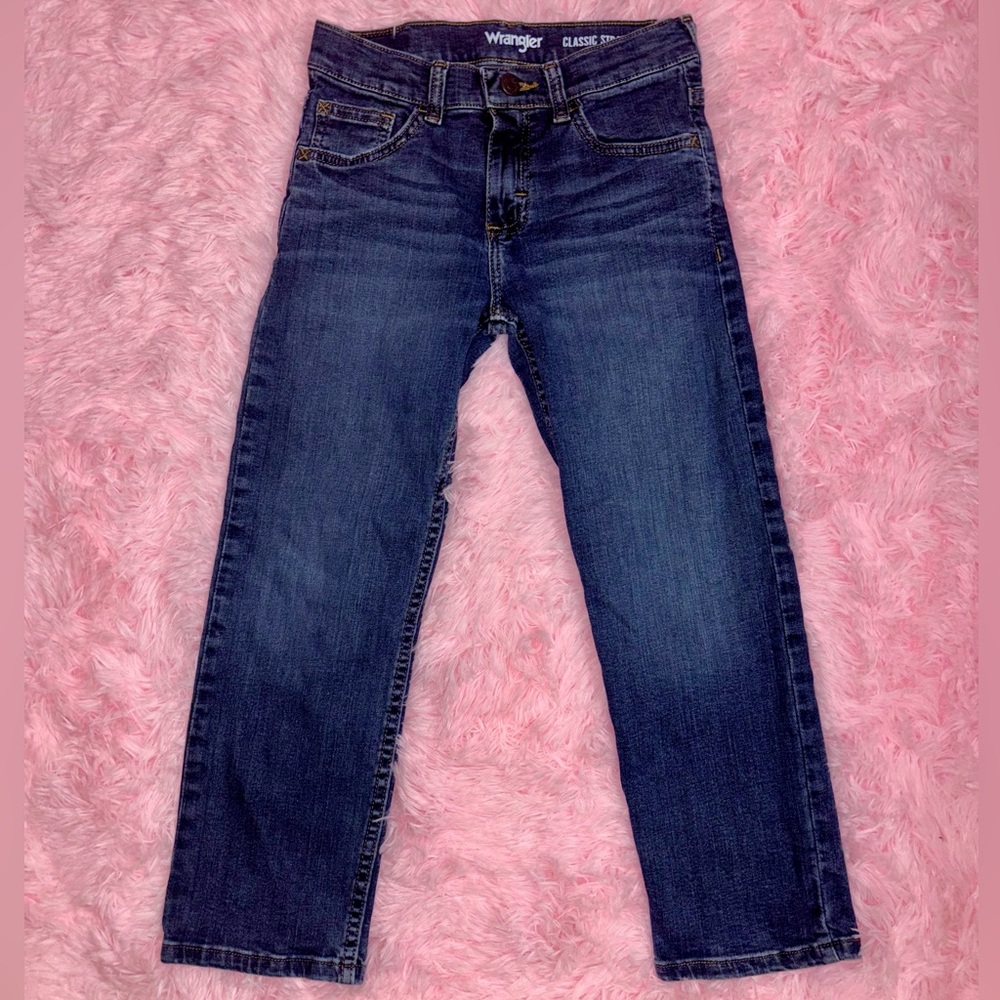 Wrangler Classic Straight Dark Blue Jeans - Boys Size 8